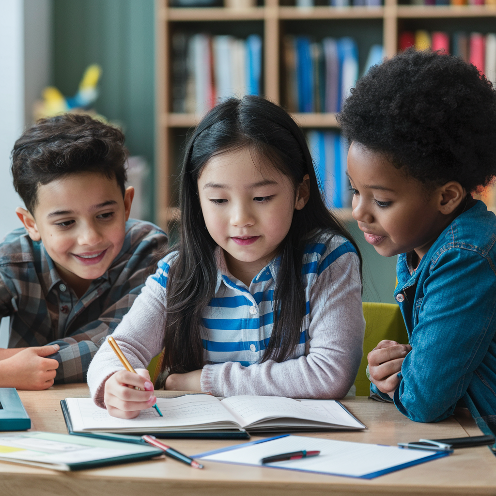 educação financeira infantil com crianças estudando as finanças